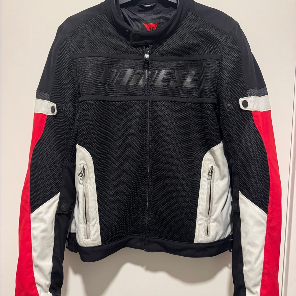 Dainese Black and Red Motorcycle Jacket for Men